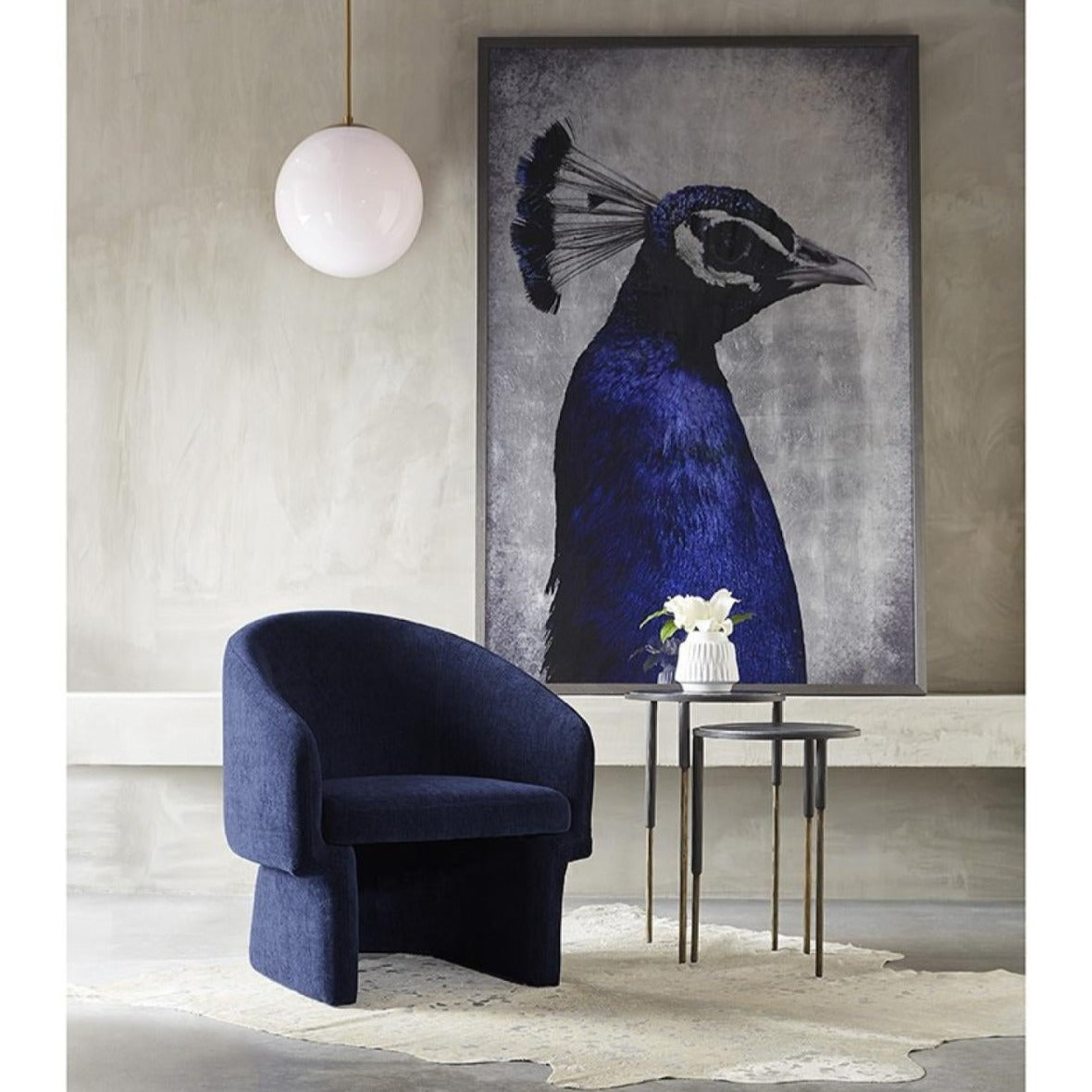Lauryn Navy Lounge Chair