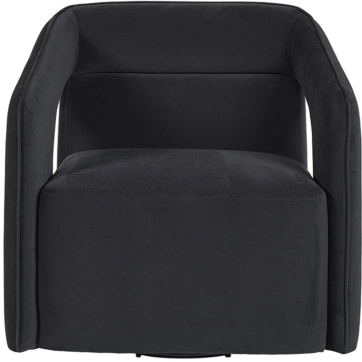 Kendrick Black Swivel Chair