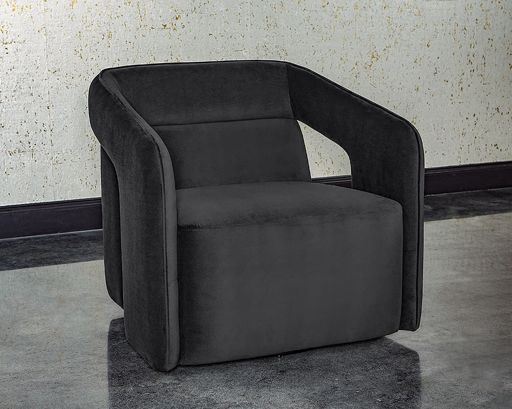 Kendrick Black Swivel Chair