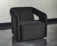 Kendrick Black Swivel Chair