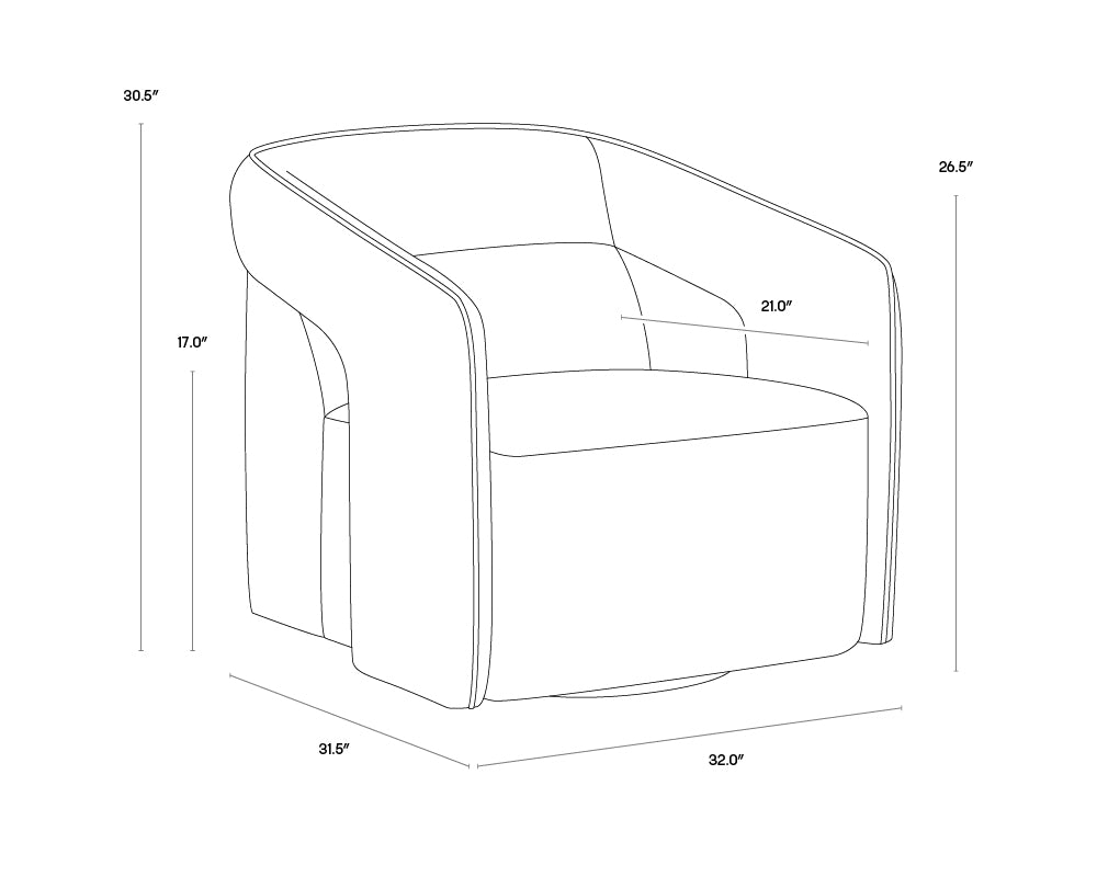 Kendrick Black Swivel Chair