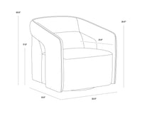 Kendrick Black Swivel Chair