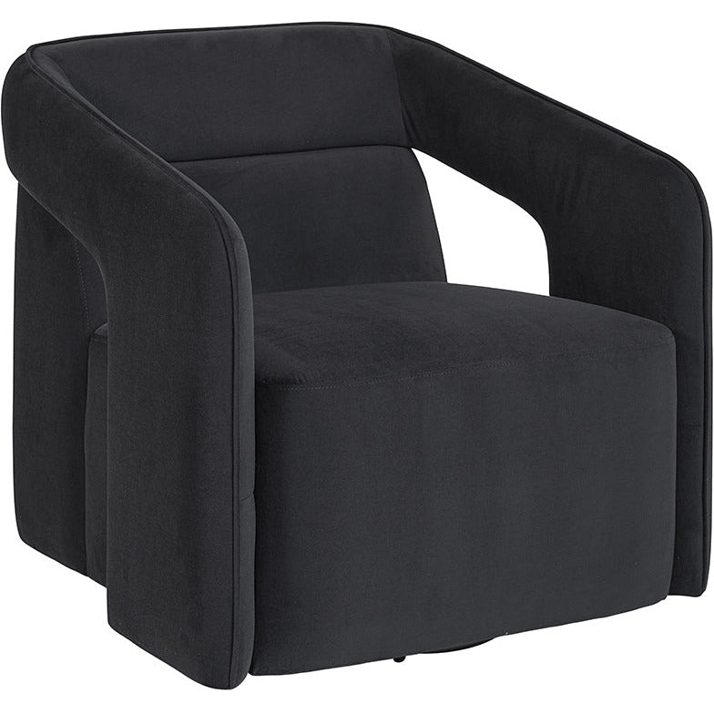 Kendrick Black Swivel Chair