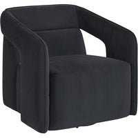 Kendrick Black Swivel Chair