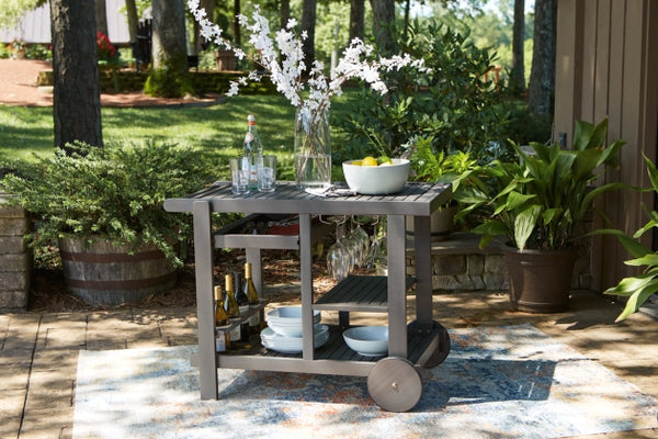 Kailani Serving Cart- Gray