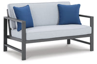 Fynnegan Outdoor Loveseat with Table (Set of 2)