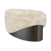 Raymond Bench in Brooklyn sand fabric, end view