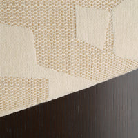 Raymond Bench, Brooklyn sand fabric and dark oak veneer detail