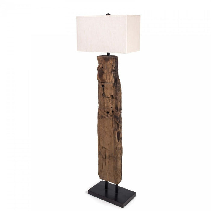Reclaimed Wood Floor Lamp