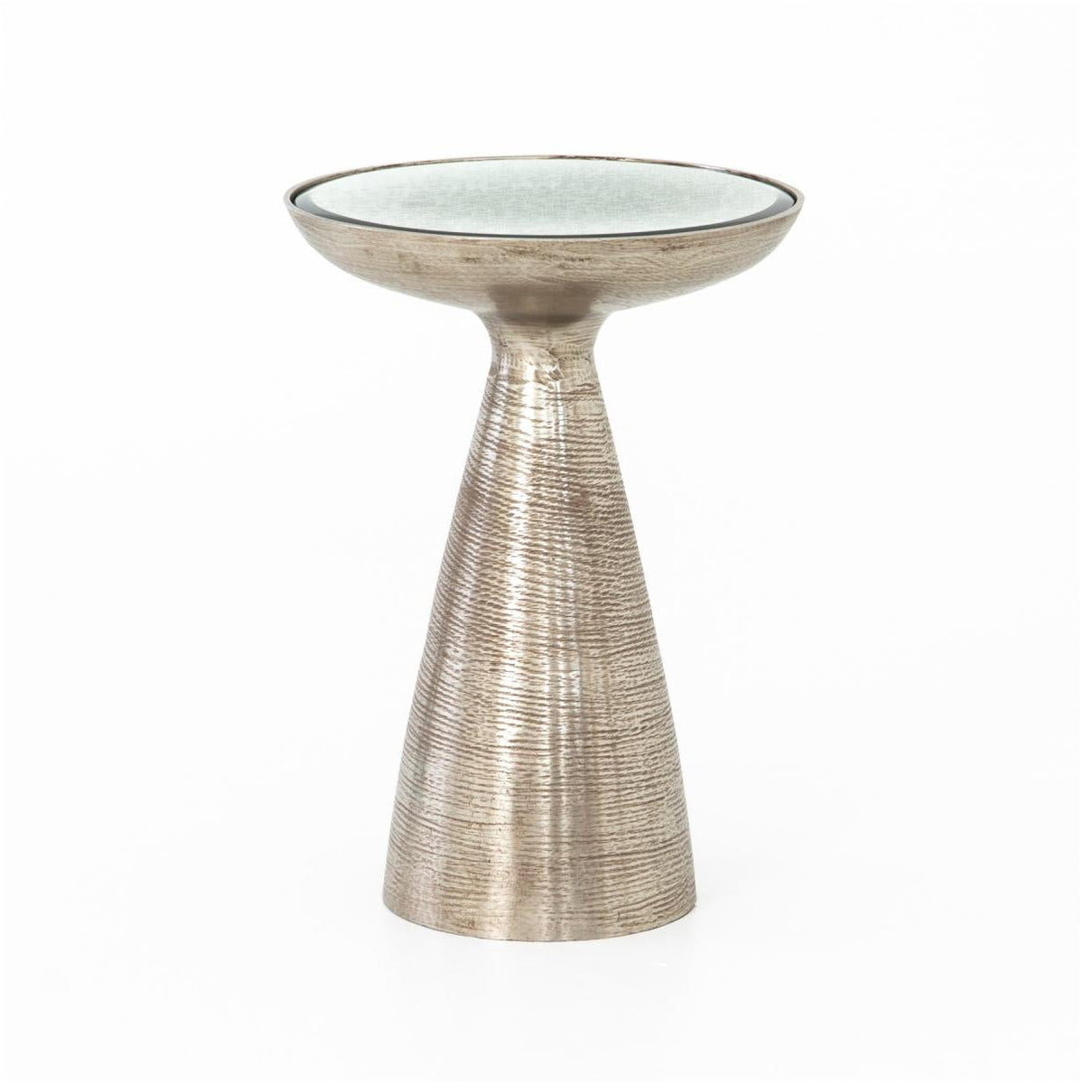 Marlow Mod Ped Table- Nickel